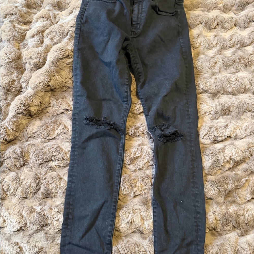 American Eagle Outfitters Men's Dark Gray Skinny Jeans